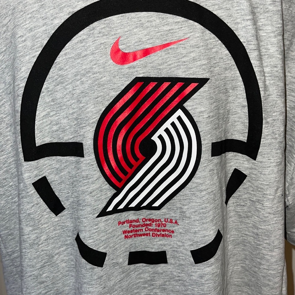 Nike Portland Trailblazers Grey Dri-Fit T-shirt XXL